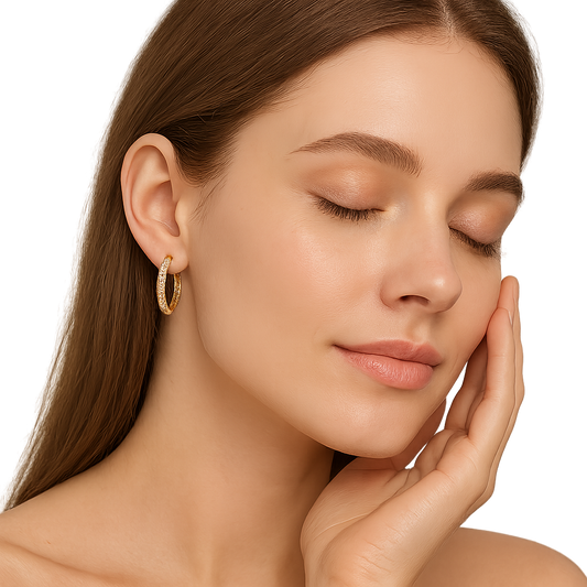 Elegant Gold-Plated Artificial Diamond Earrings – Perfect for All Occasions