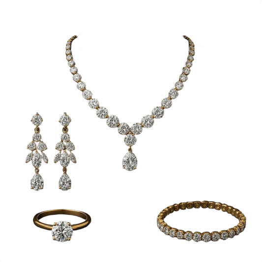 Luxury Jewellery Set – Necklace, Earrings, Bracelet & Ring