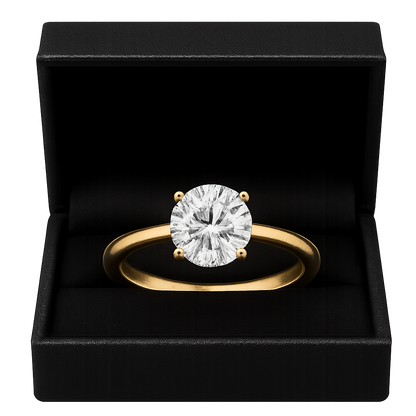 Elegant Gold-Plated Flower Design Ring – Artificial Diamond Ring for Women