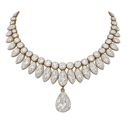 Elegant Gold-Plated Diamond Necklace – Artificial Diamond Necklace